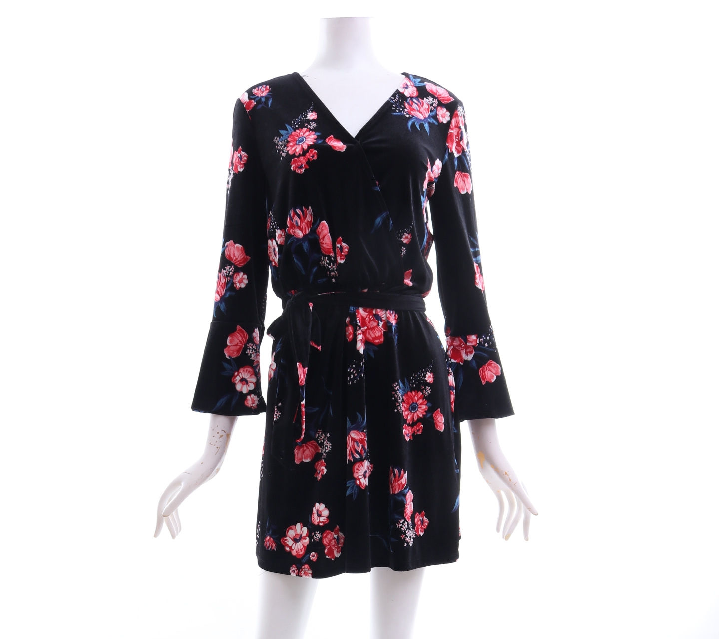 H&M Black Floral Mini Dress