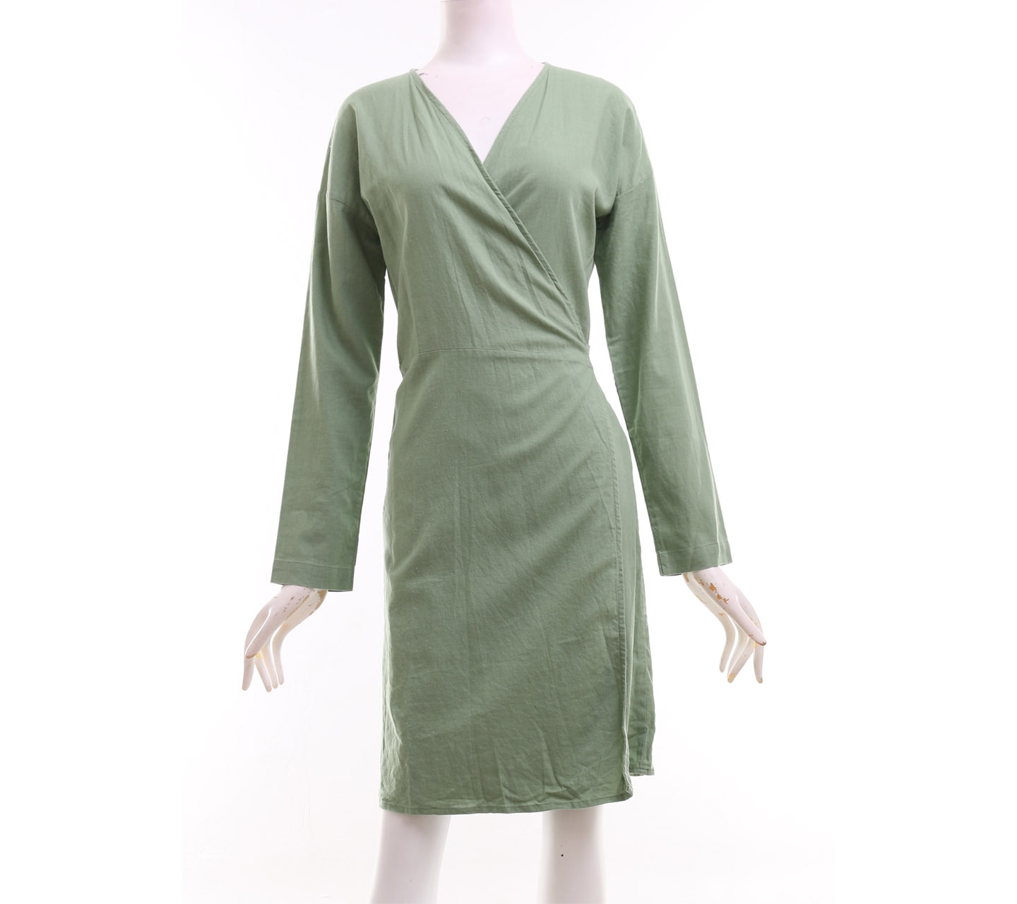 Heim Green Wrap Mini Dress