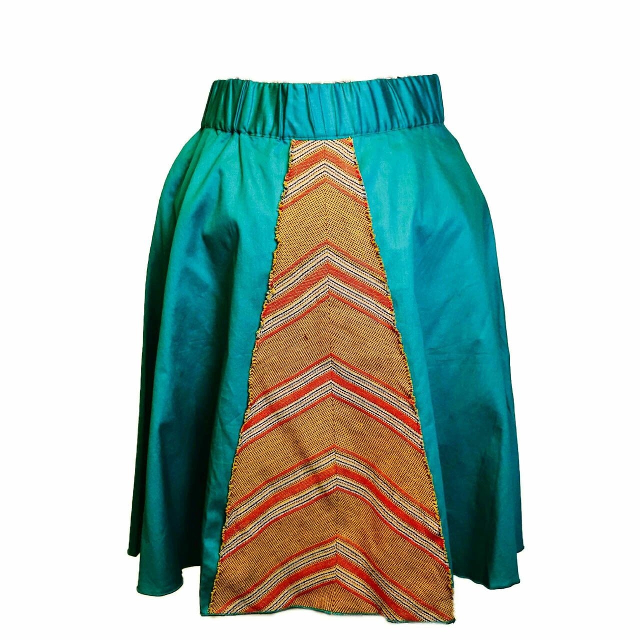 Torajamelo Klok Dark Green Stripes Midi Skirt