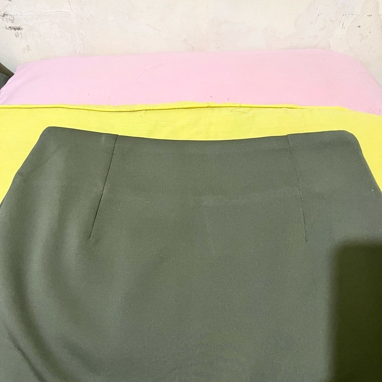 ATS The Label Dark Green Slit Midi Skirt