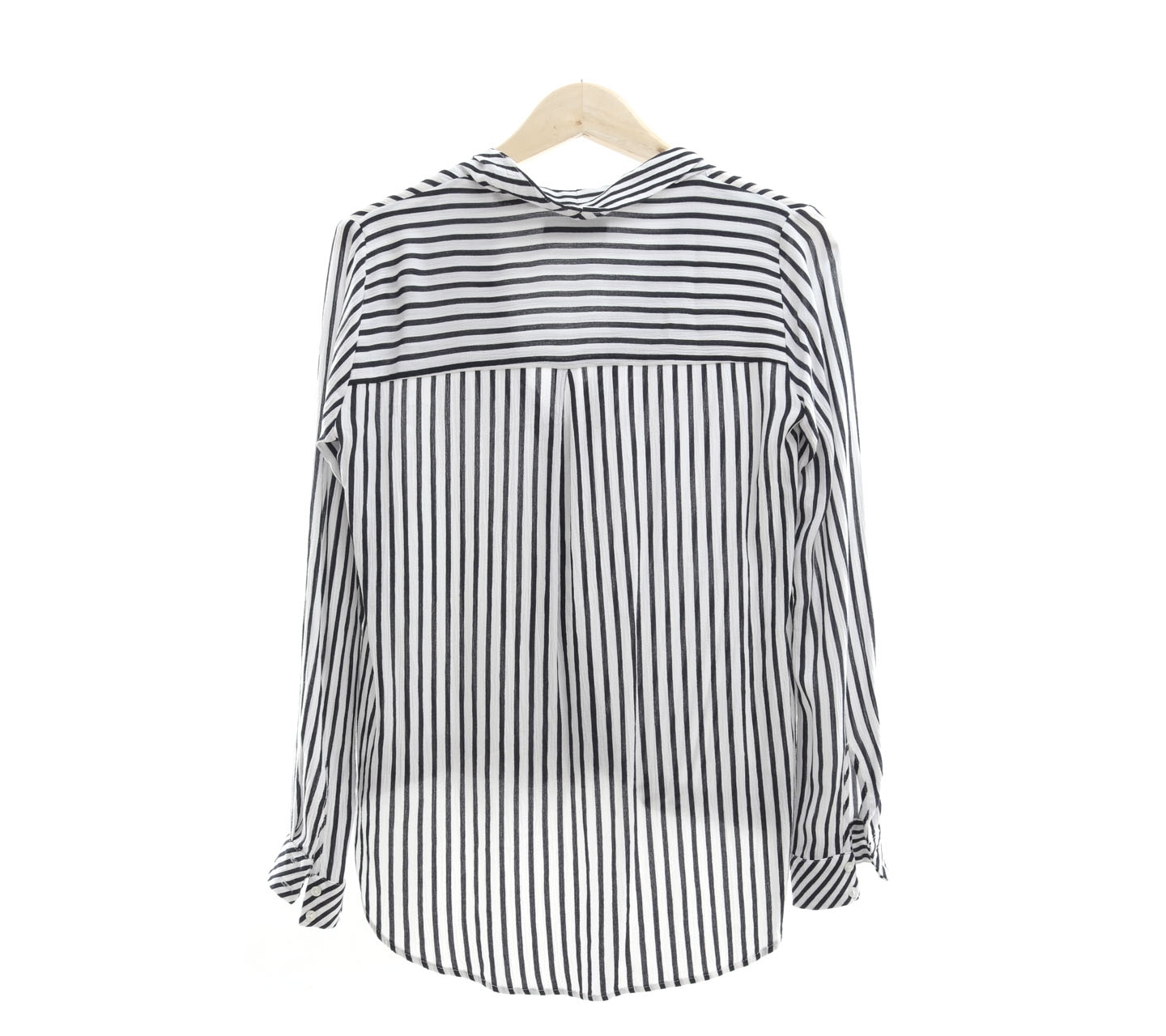 Zara Black & White Striped Blouse