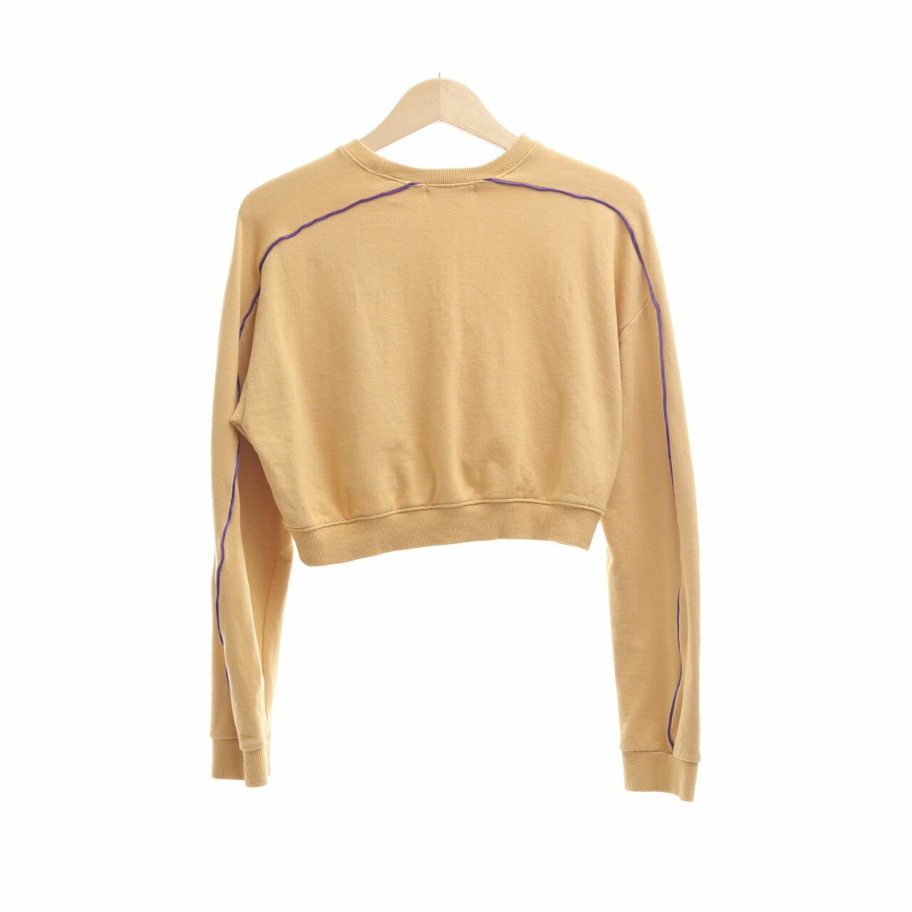 None Mustard Crop Sweater