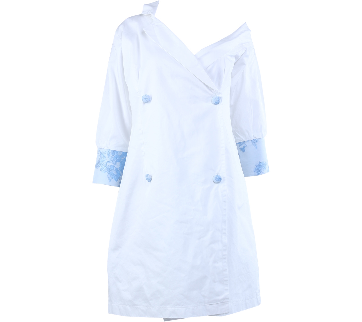 Nu Collective White And Blue Coat