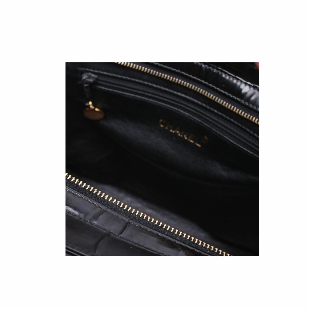 Chanel Vintage Classic Black Patent Leather Shoulder Bag