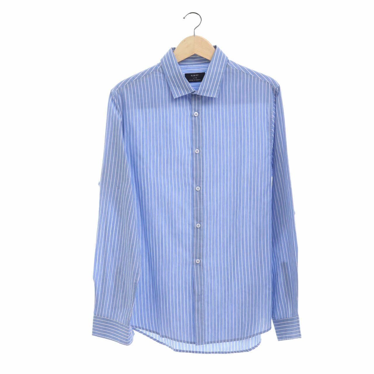 Cotton On Slim Fit Blue Stripes Shirt