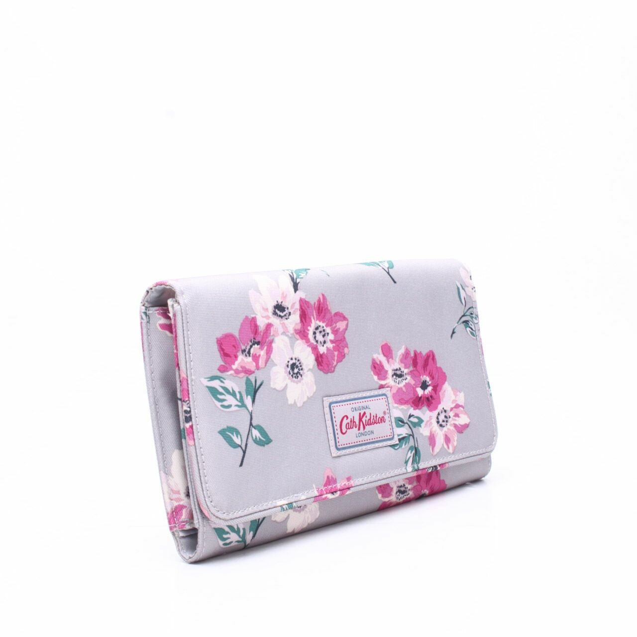 Cath Kidston Small Anemone Bouquet Document Holder Grey Travel Wallet