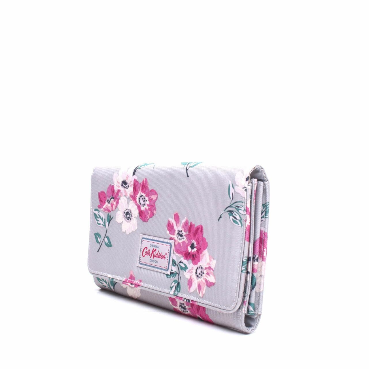 Cath Kidston Small Anemone Bouquet Document Holder Grey Travel Wallet