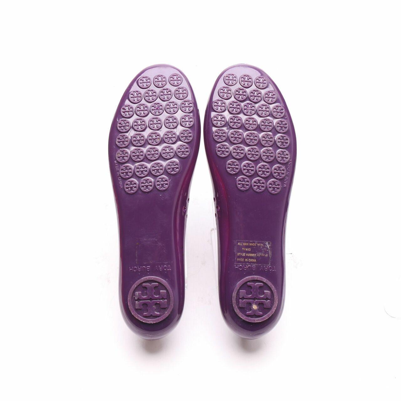 Tory Burch Jelly Ballet with Bow Sweet Plum Purple Flats Shoes