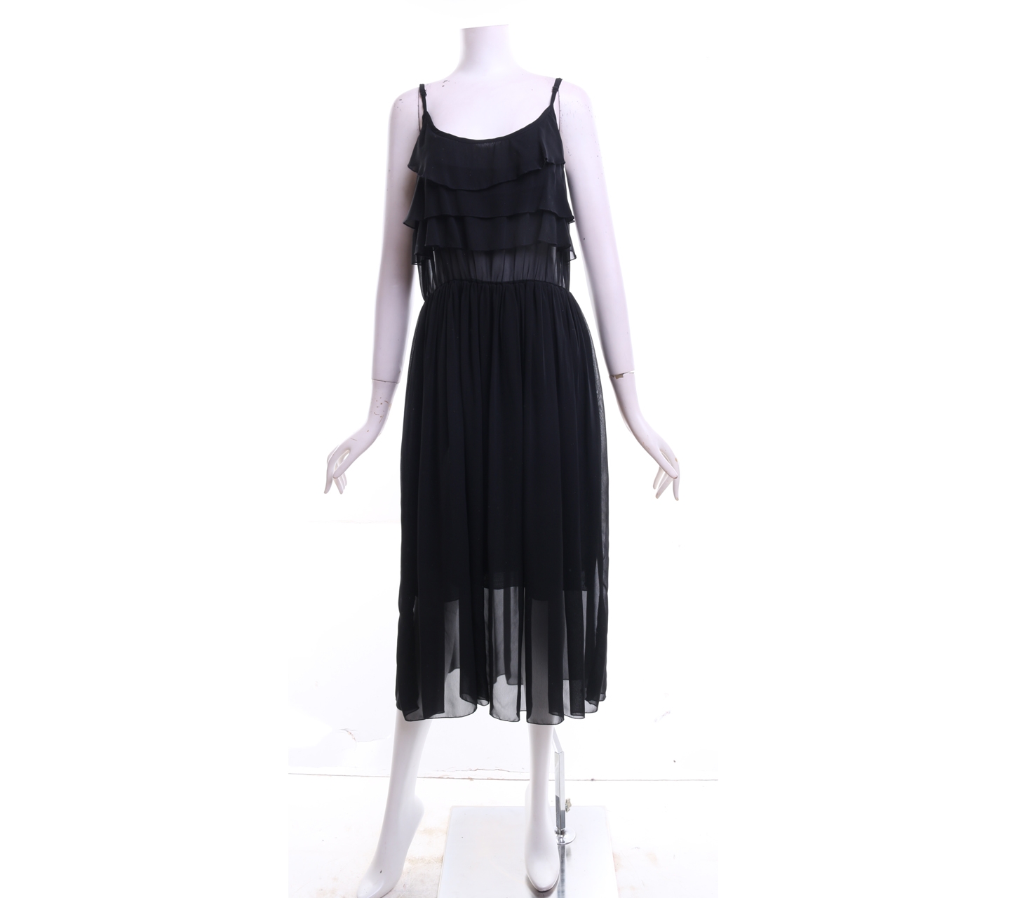 Silla Black Midi Dress