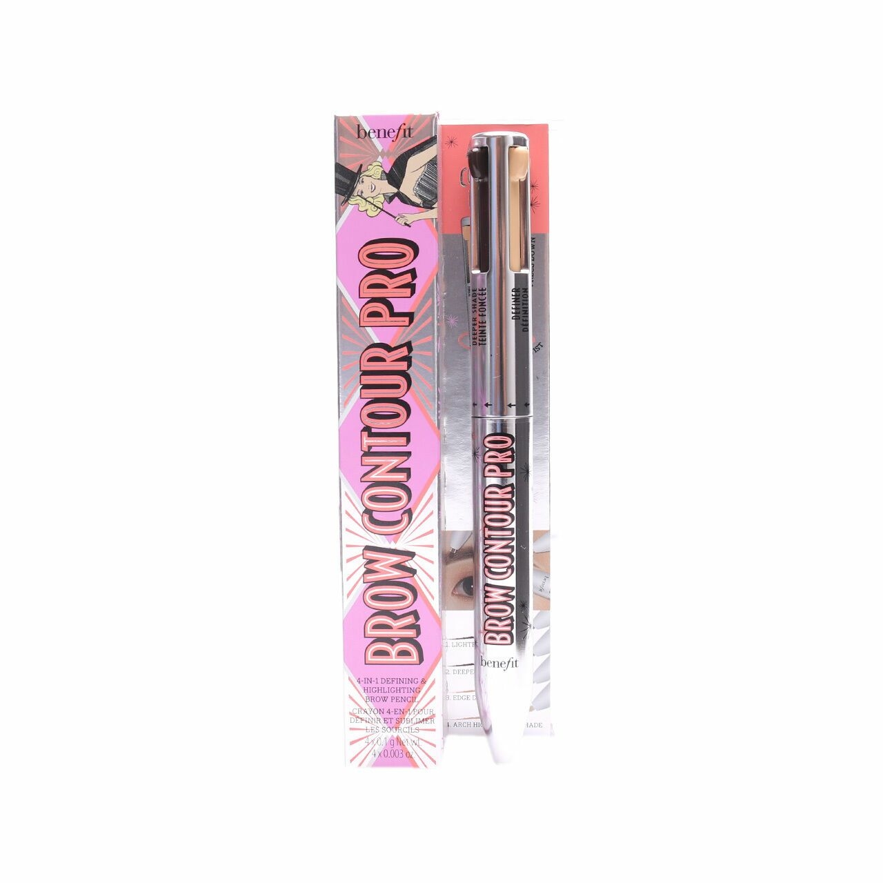 Benefit Brown, Black, & Light Brow Contour Pro 4-in-1 Defining & Highlighting Brow Pencil Eyes