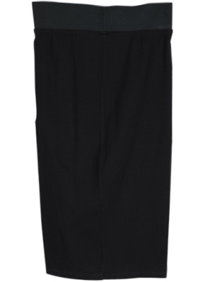 Black Straight Midi Skirt