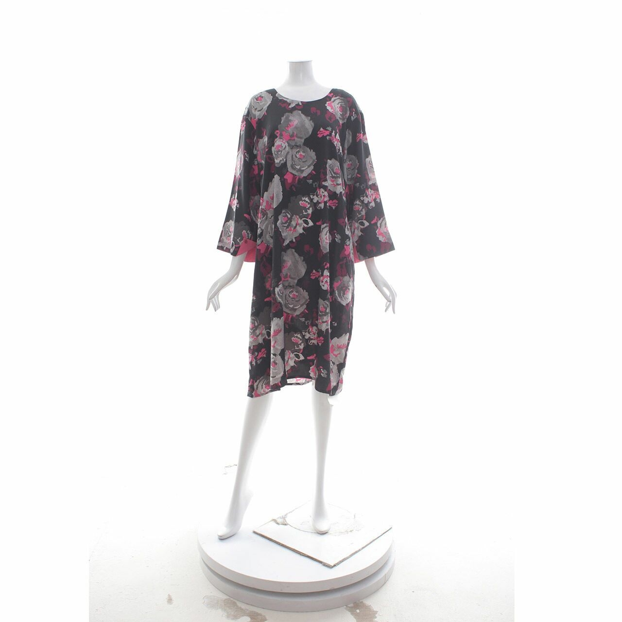P.S Black & Pink Floral Midi Dress