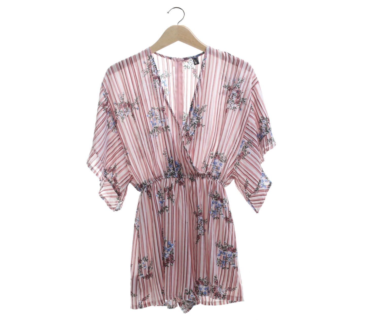 Private Collection iara Pink Floral With Striped Jumpsuit
