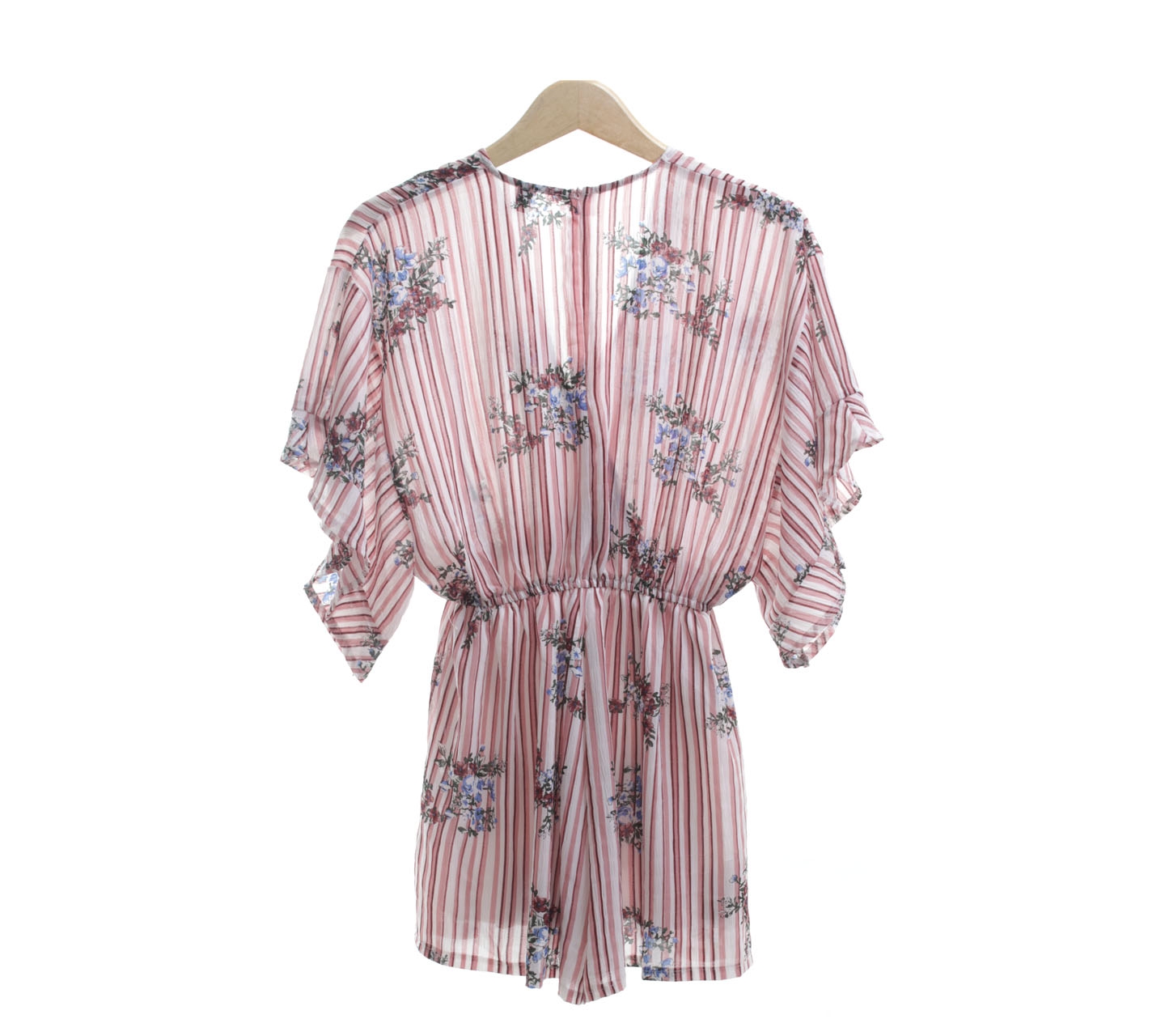 Private Collection iara Pink Floral With Striped Jumpsuit