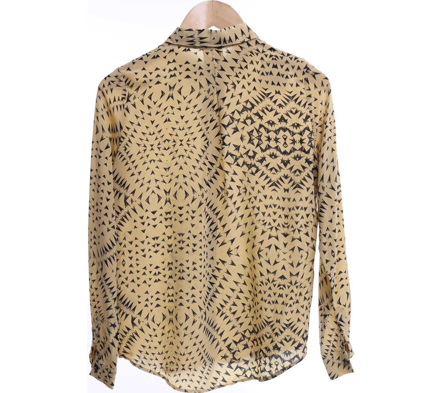 Something Else Yellow And Black Patterned Blouse