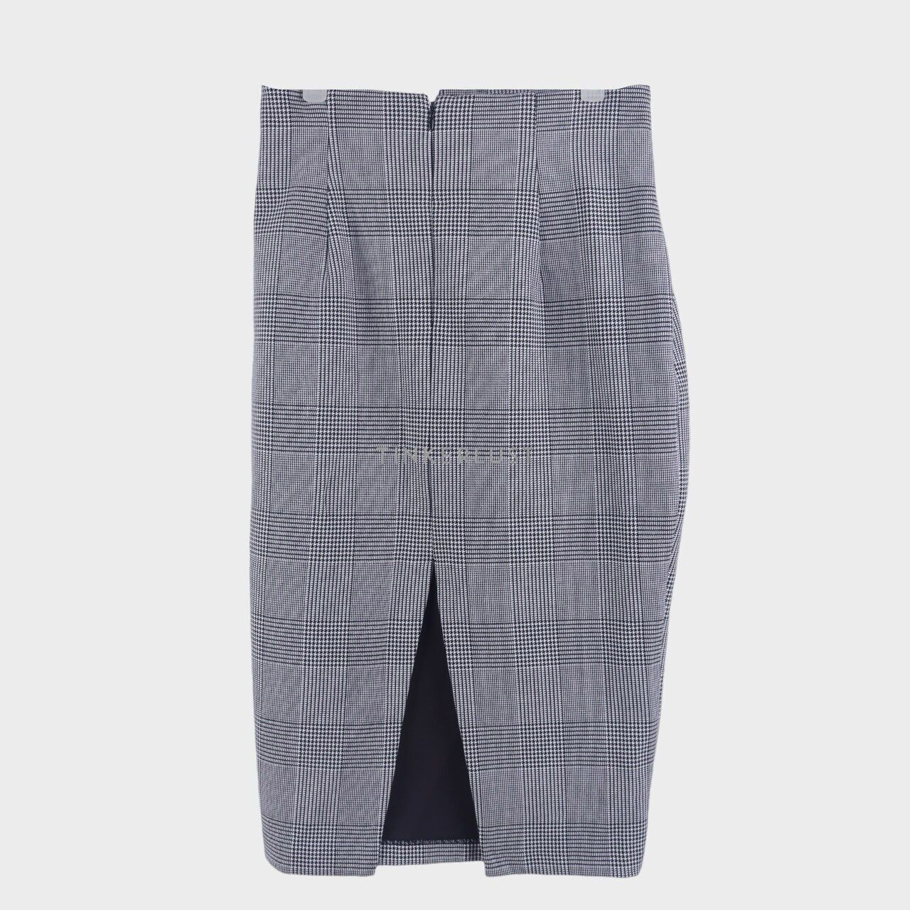 H&M Grey Houndstooth Midi Skirt