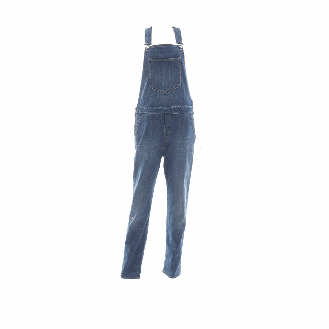 Stella McCartney Indigo Blue Washed Denim Overalls Jumpsuit