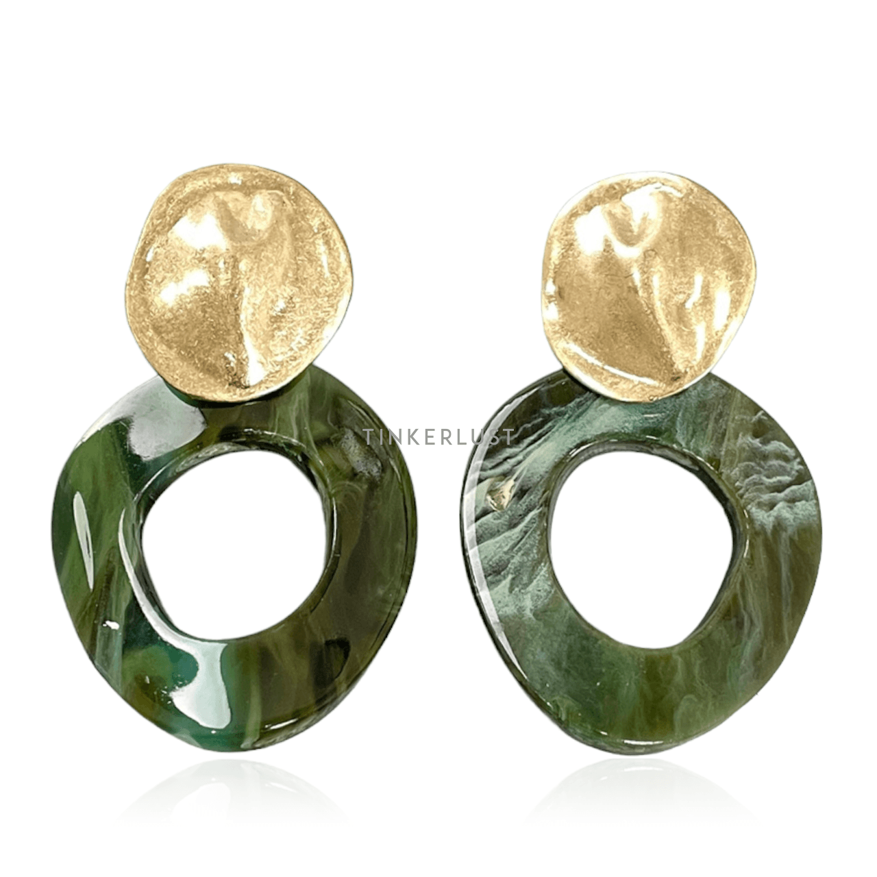 Private Collection Gold & Green Earring