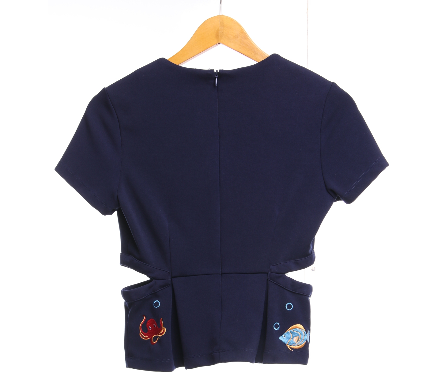 DA+PP Navy Embroidery Blouse