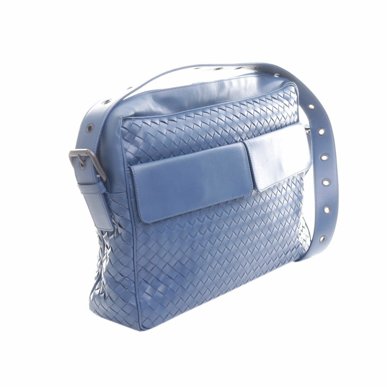 Bottega Veneta Blue Pcoket Messenger Medium Sling Bag