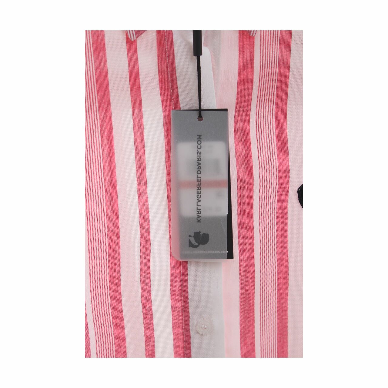 Karl Lagerfeld Emoji Patch Pink Stripes Shirt