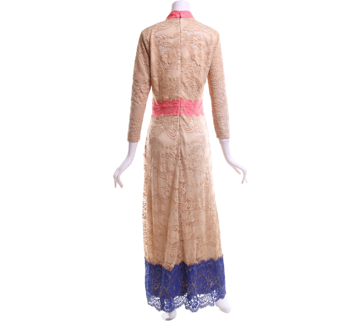 Solemio Multi Color Lace Long Dress