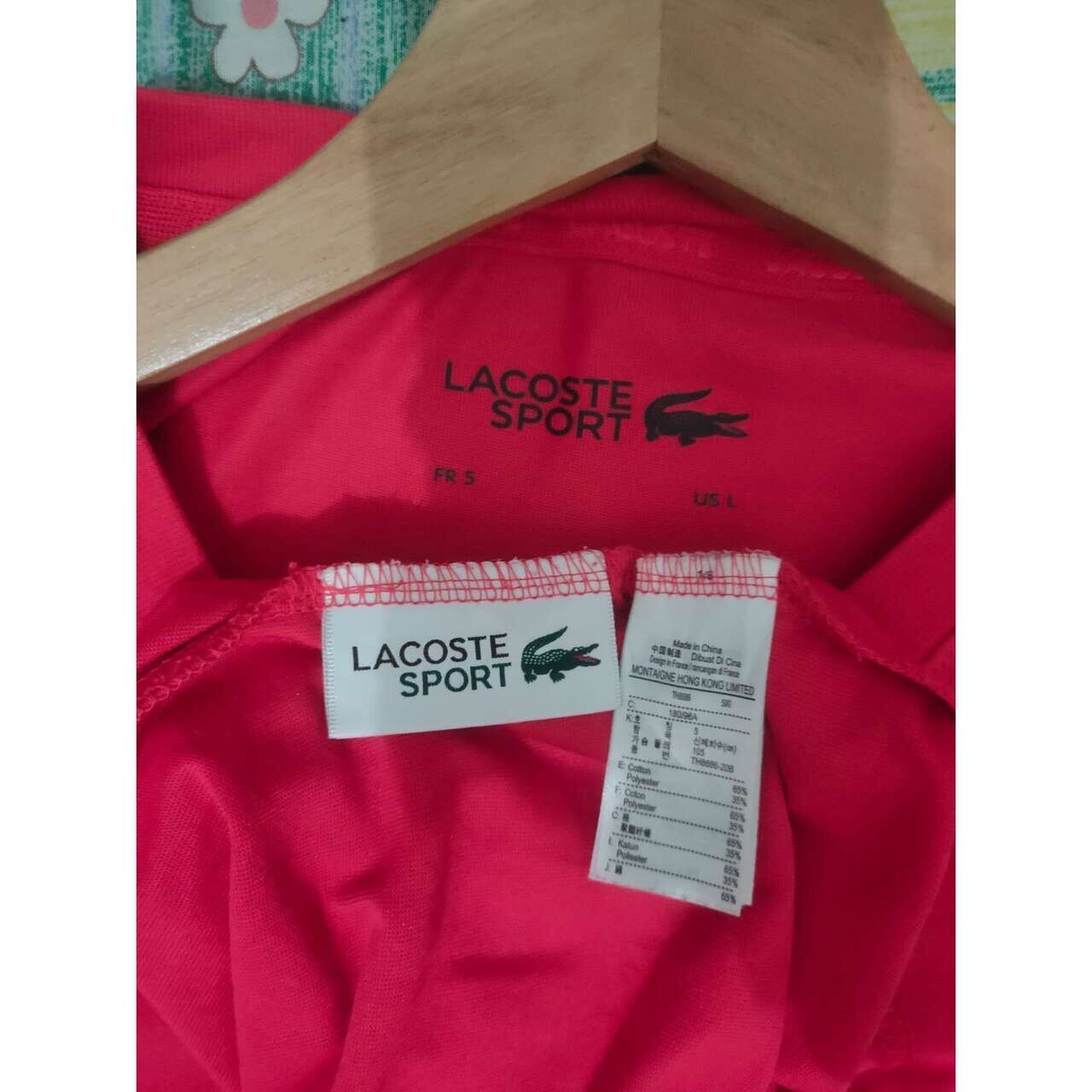 Lacoste Sport Crocodile Striped Breathable Piqué T-shirt