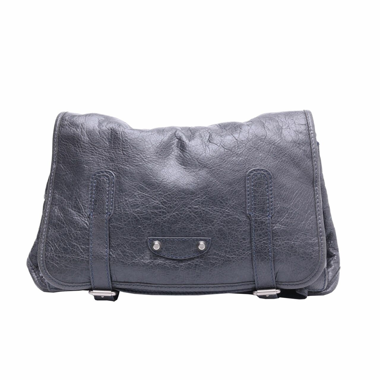 Balenciaga Unisex Leather Fanny Pack Dark Gray Waist Bag