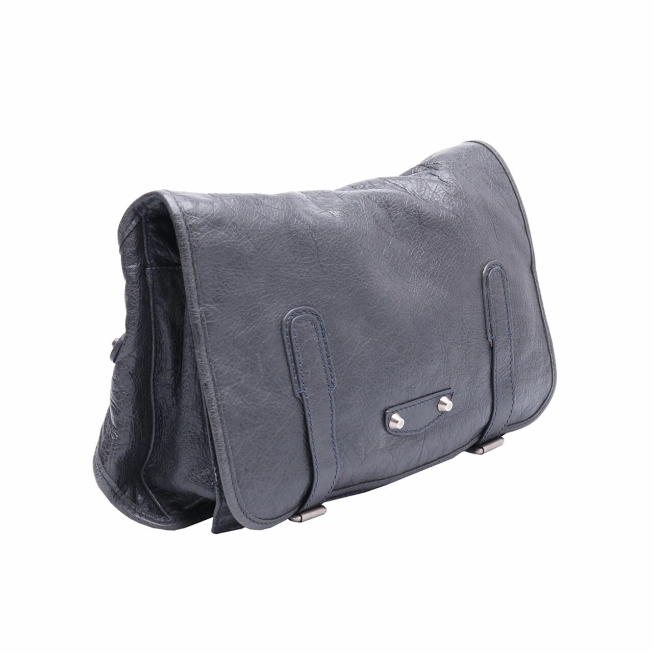 Balenciaga Unisex Leather Fanny Pack Dark Gray Waist Bag