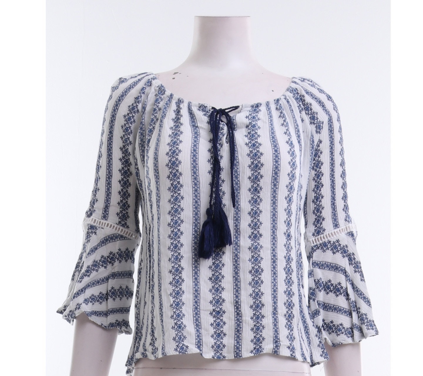 J.Crep Blue And White Blouse