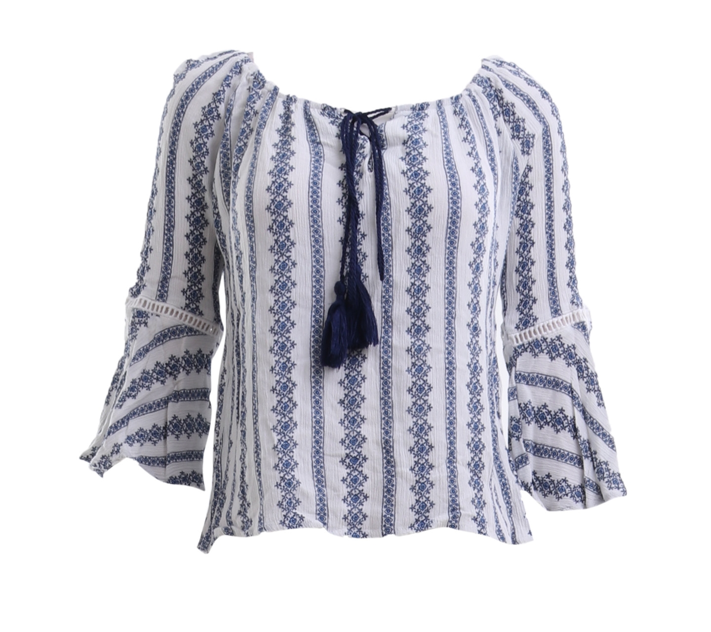 J.Crep Blue And White Blouse