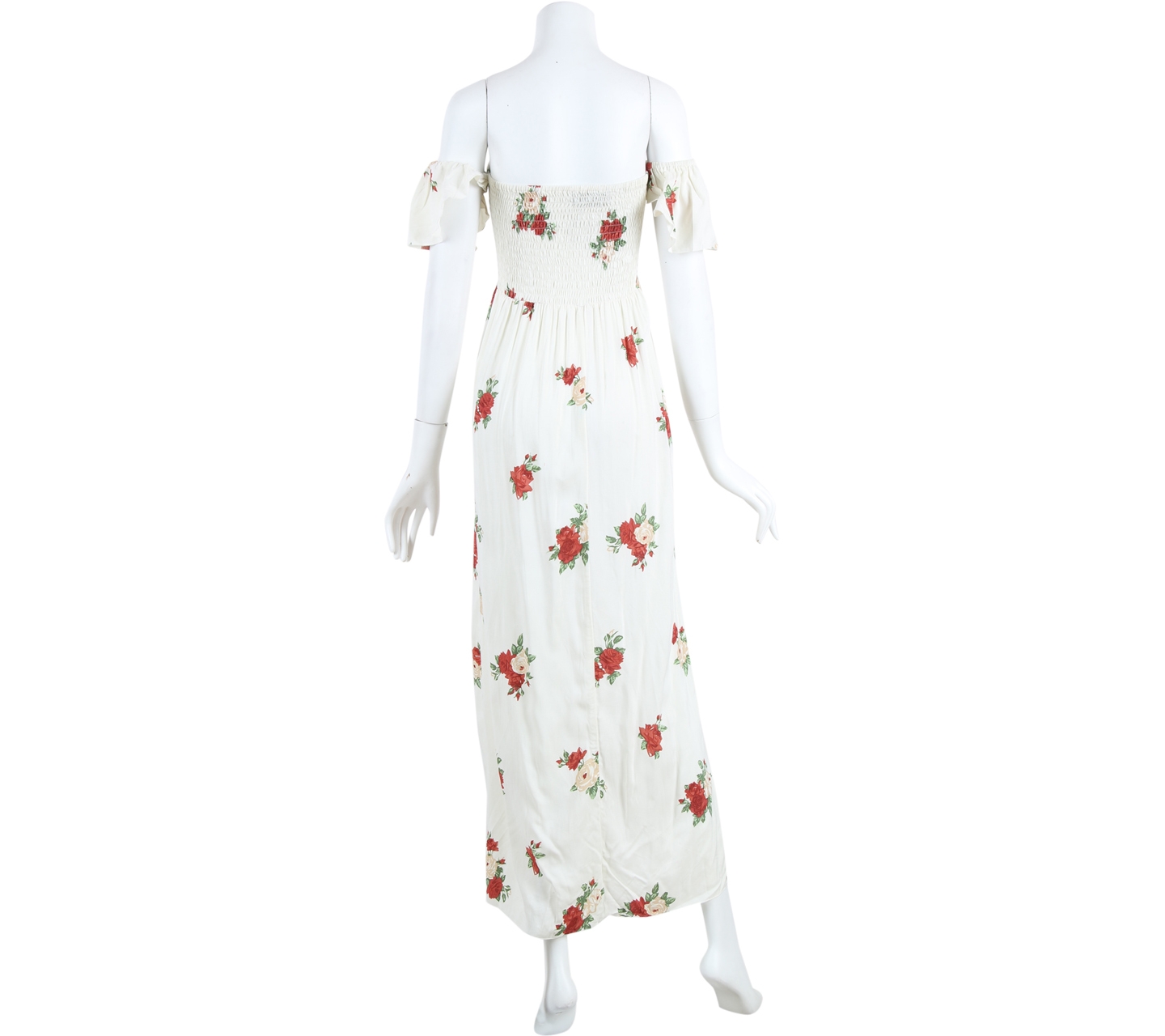 Look@me Off White Floral Long Dress