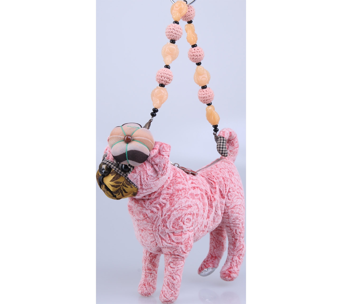 Fuzzy Nation Dog Shaped Pink Shoulder Bag