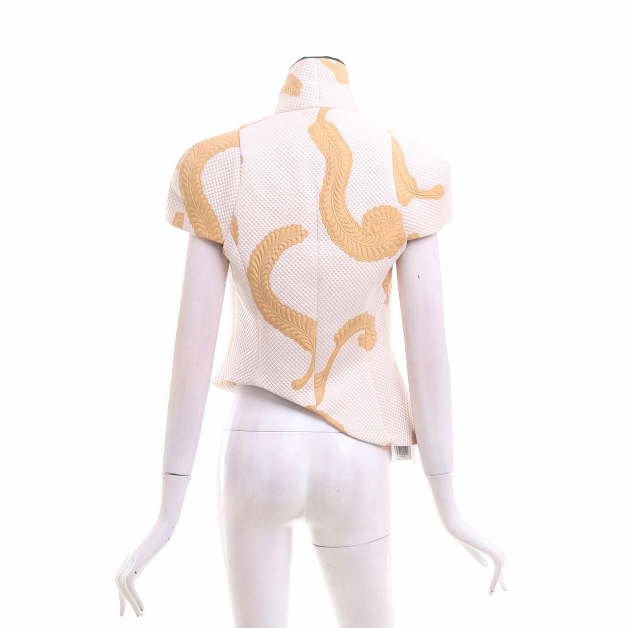 3.1 Phillip Lim Cap Sleeve with Freeform Asymmetrical Hem Cream Gold Outerwear 