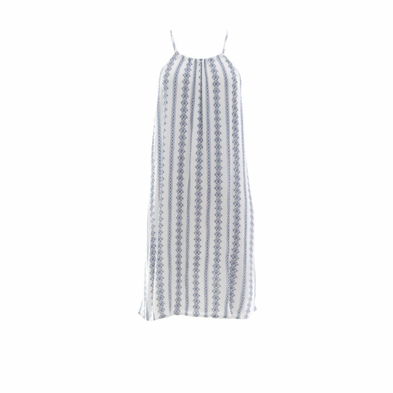 Zalora Blue & White Pattern Mini Dress