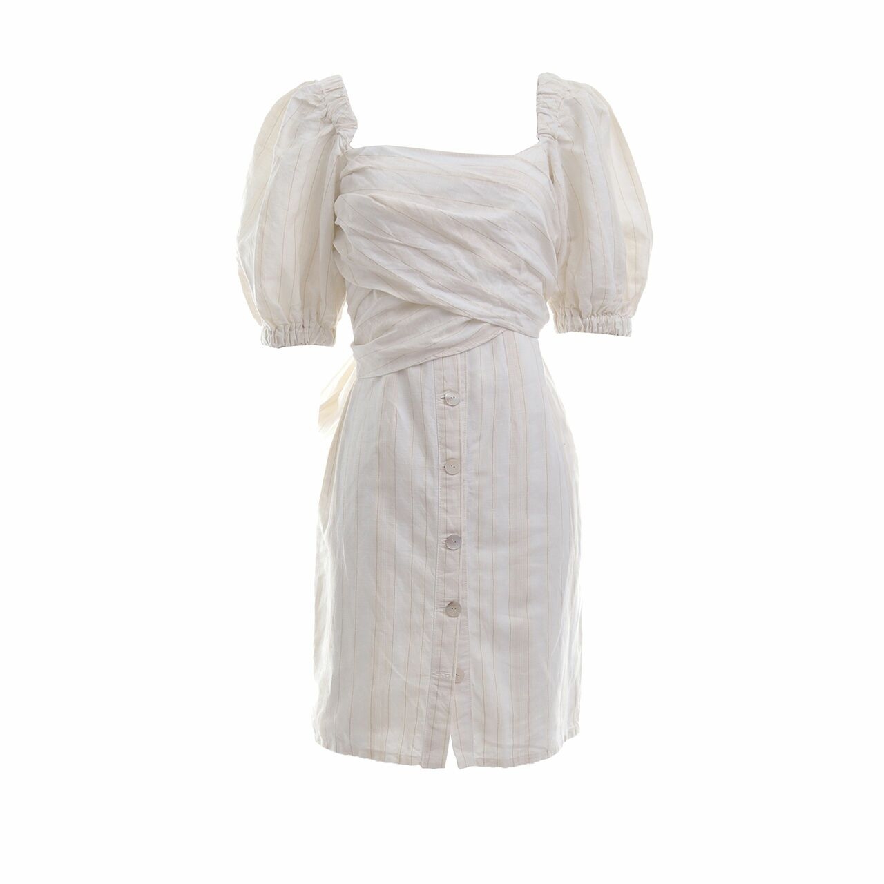Brier Label White & Cream Mini Dress
