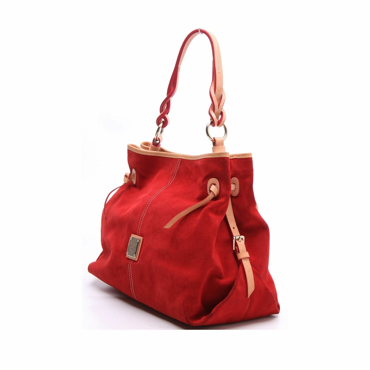 Dooney & Bourke Red Suede Shoulder Bag 