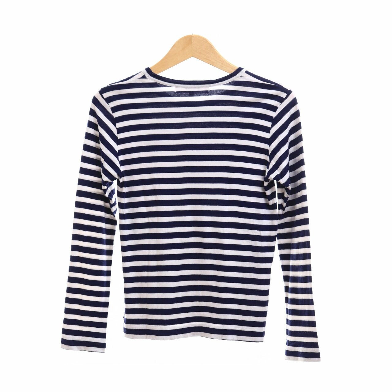 Play by Comme des Garcons White & Dark Blue Stripes T-Shirt