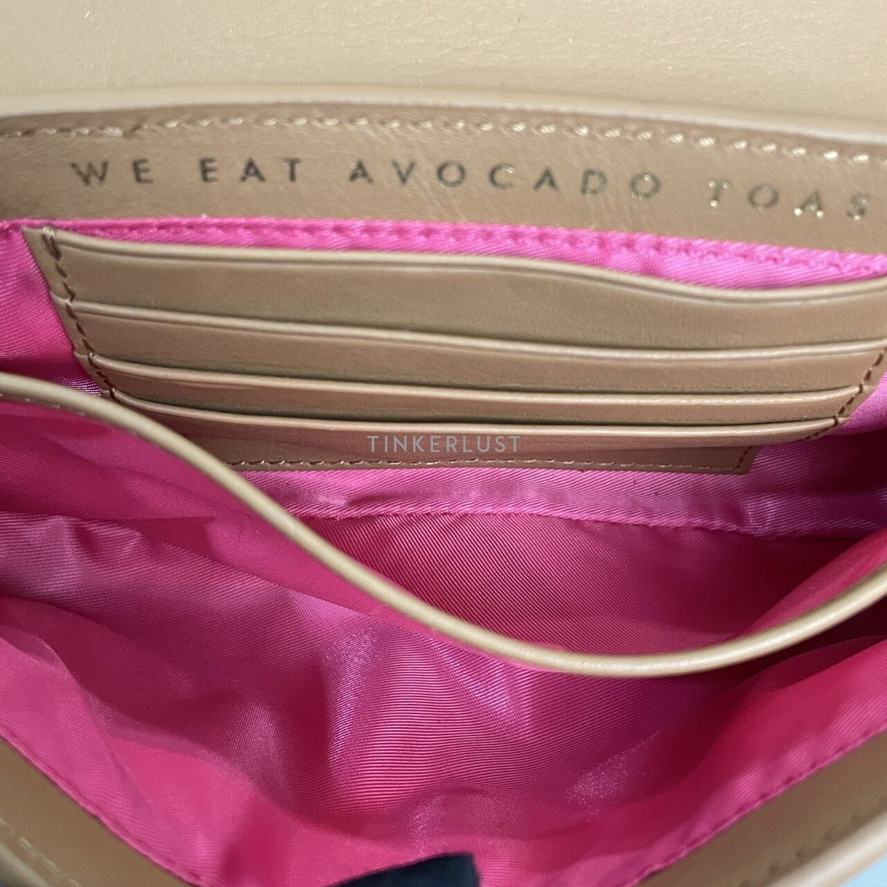 We Eat Avocado Toast Brown Sling Bag