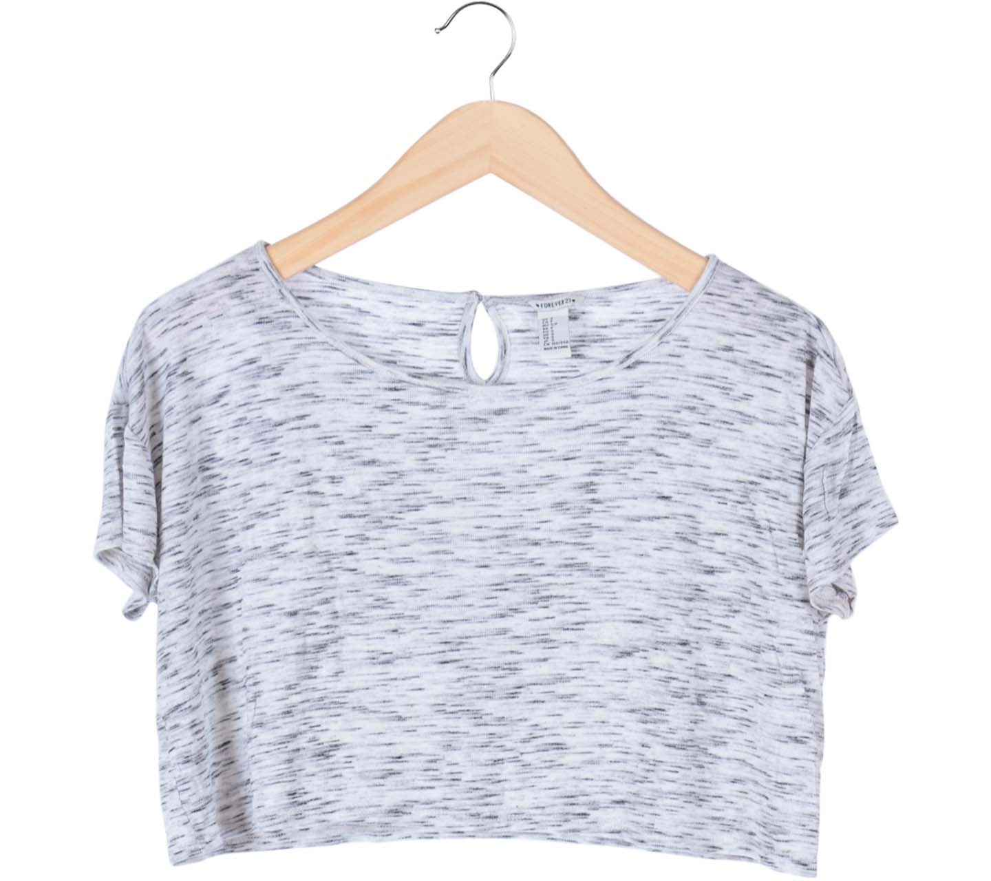Forever 21 Grey Cropped Blouse