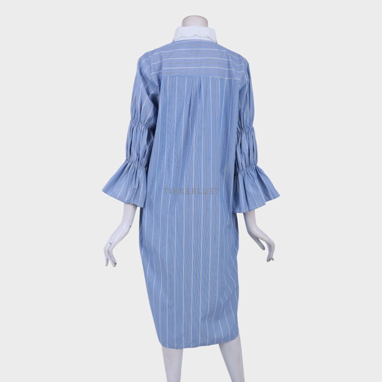 Jii by Gloria Agatha Blue Stripes Midi Dress
