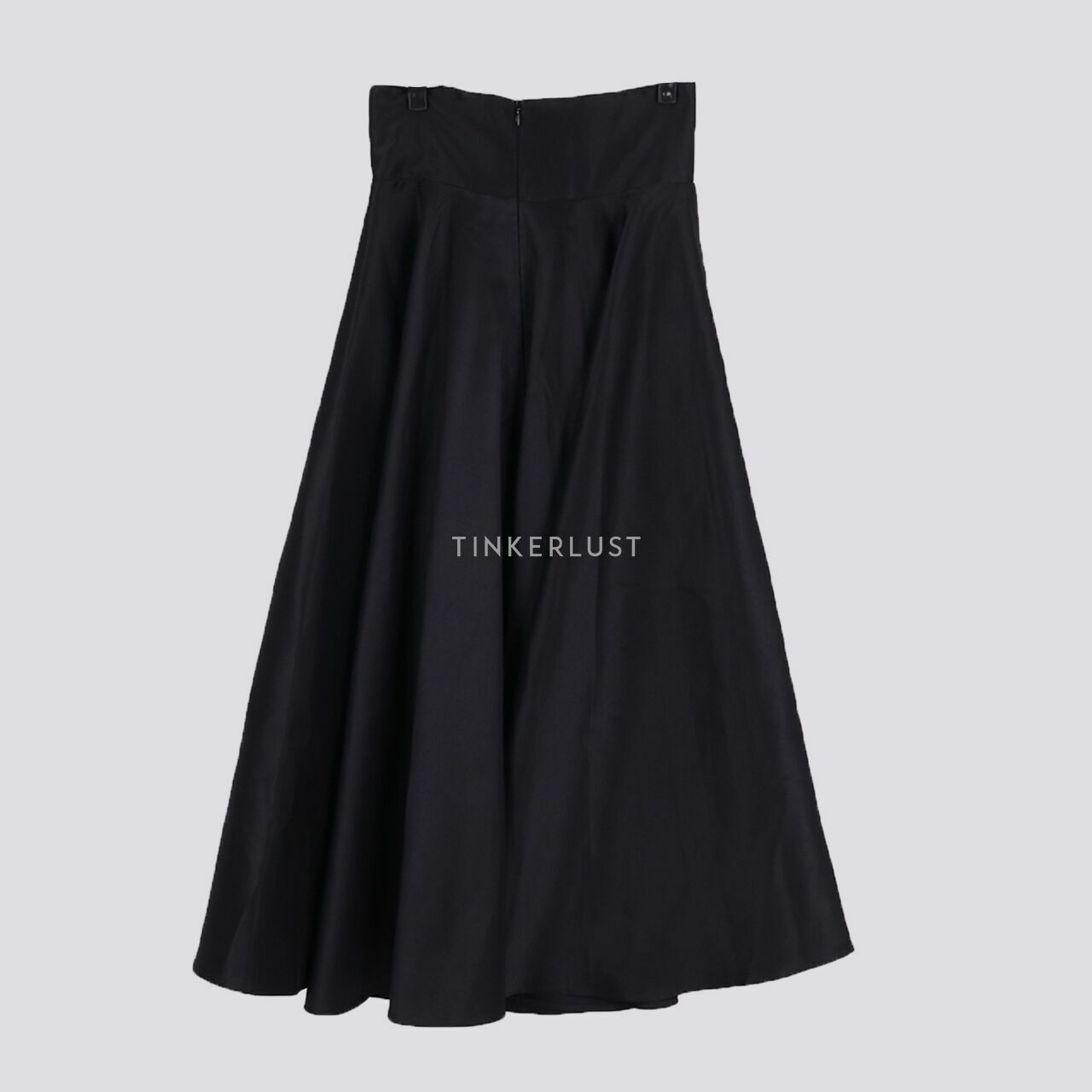 Poshture Black Metalic Midi Skirt
