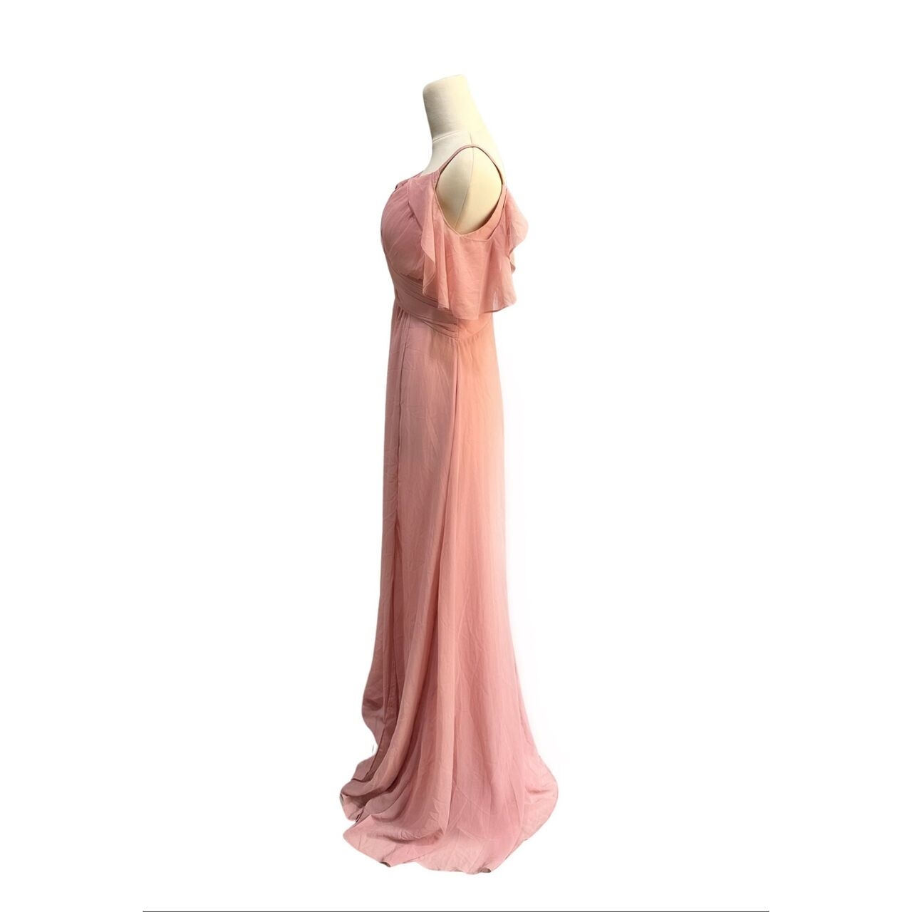 Shein Pink Pastel Sabrina Off Shoulder Gown Long Dress