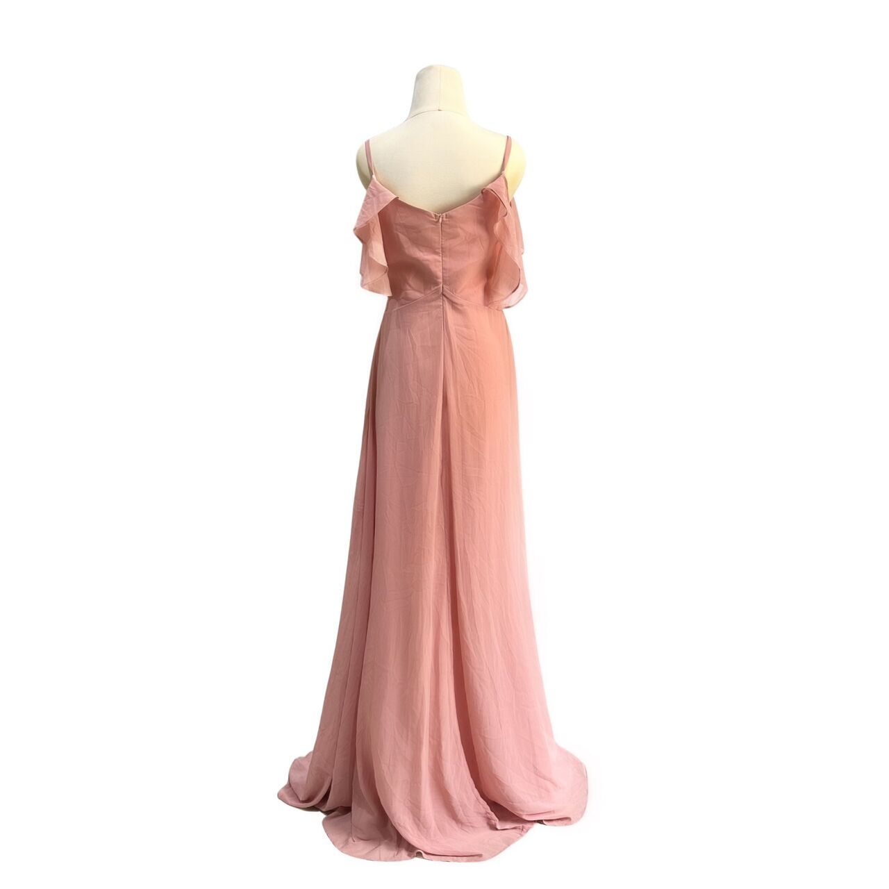 Shein Pink Pastel Sabrina Off Shoulder Gown Long Dress