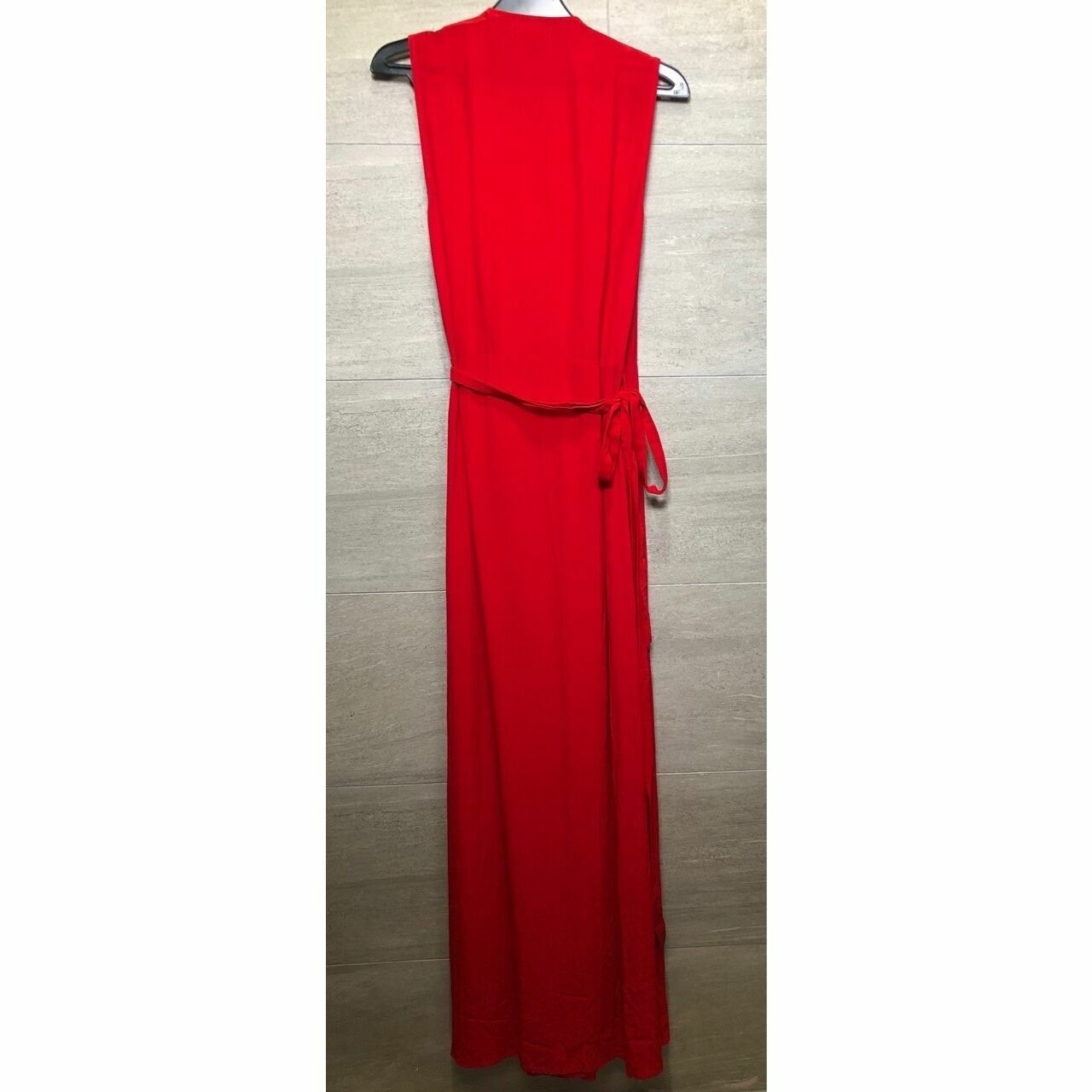 Bamboo Blonde Red Wrap Long Dress