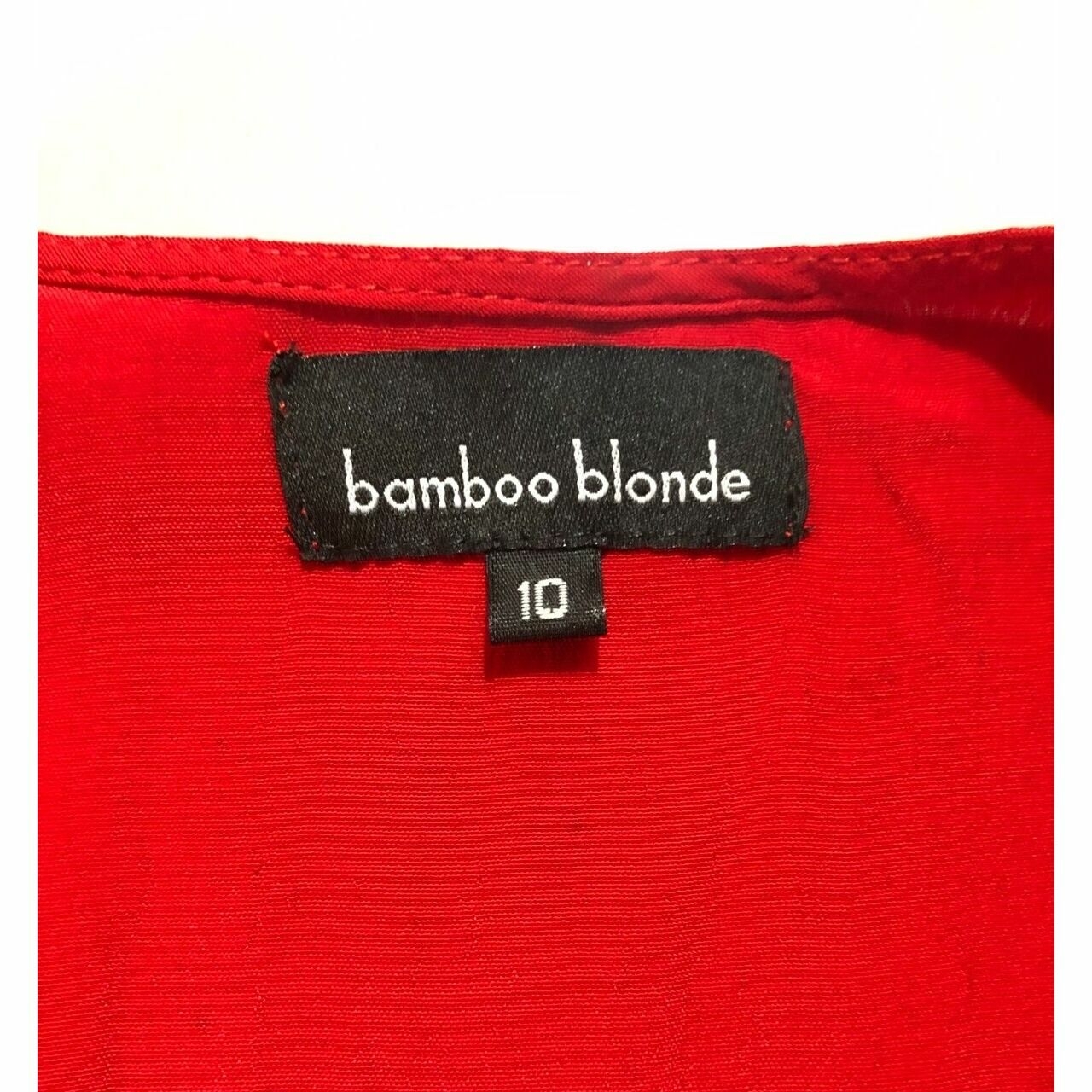 Bamboo Blonde Red Wrap Long Dress