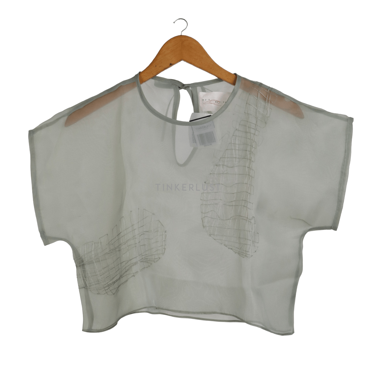 Private Collection Sage Green Sheer Blouse