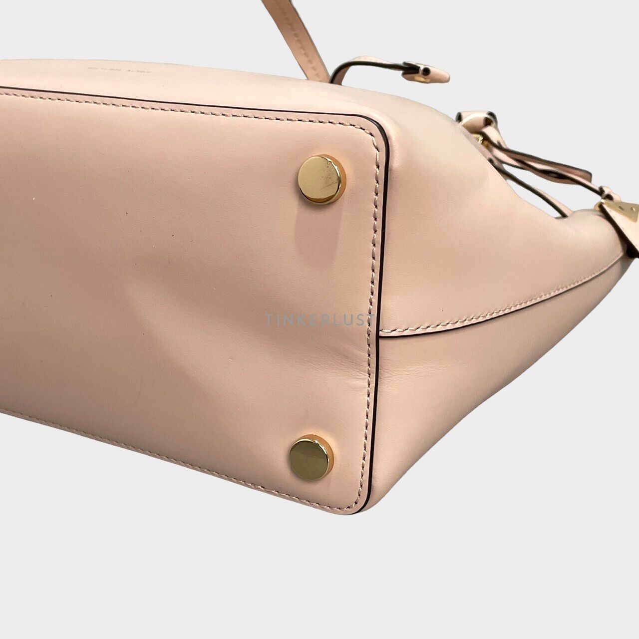 Michael Kors Blakely Soft Pink Leather GHW Bucket Bag