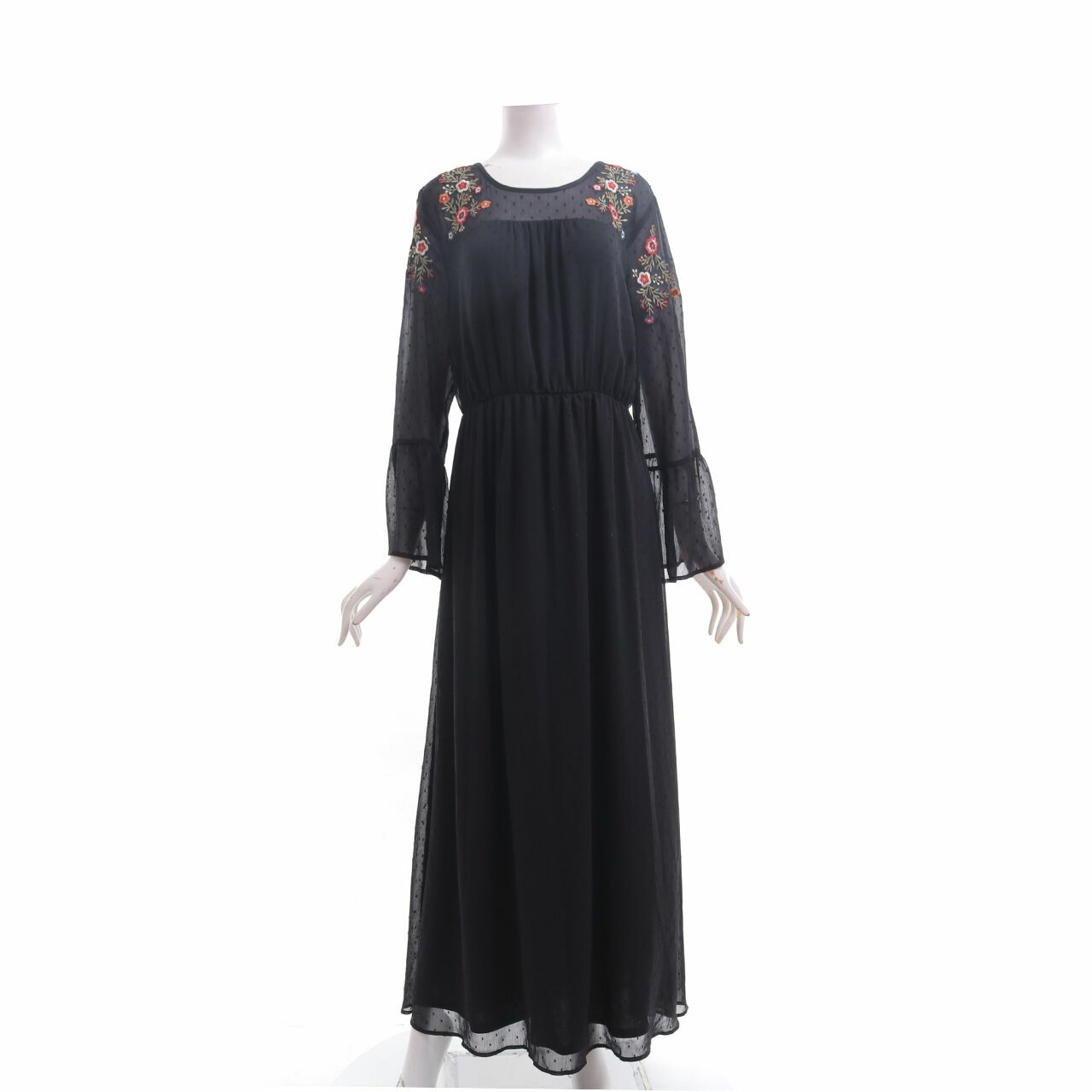 Wrangler Black Floral Midi Dress