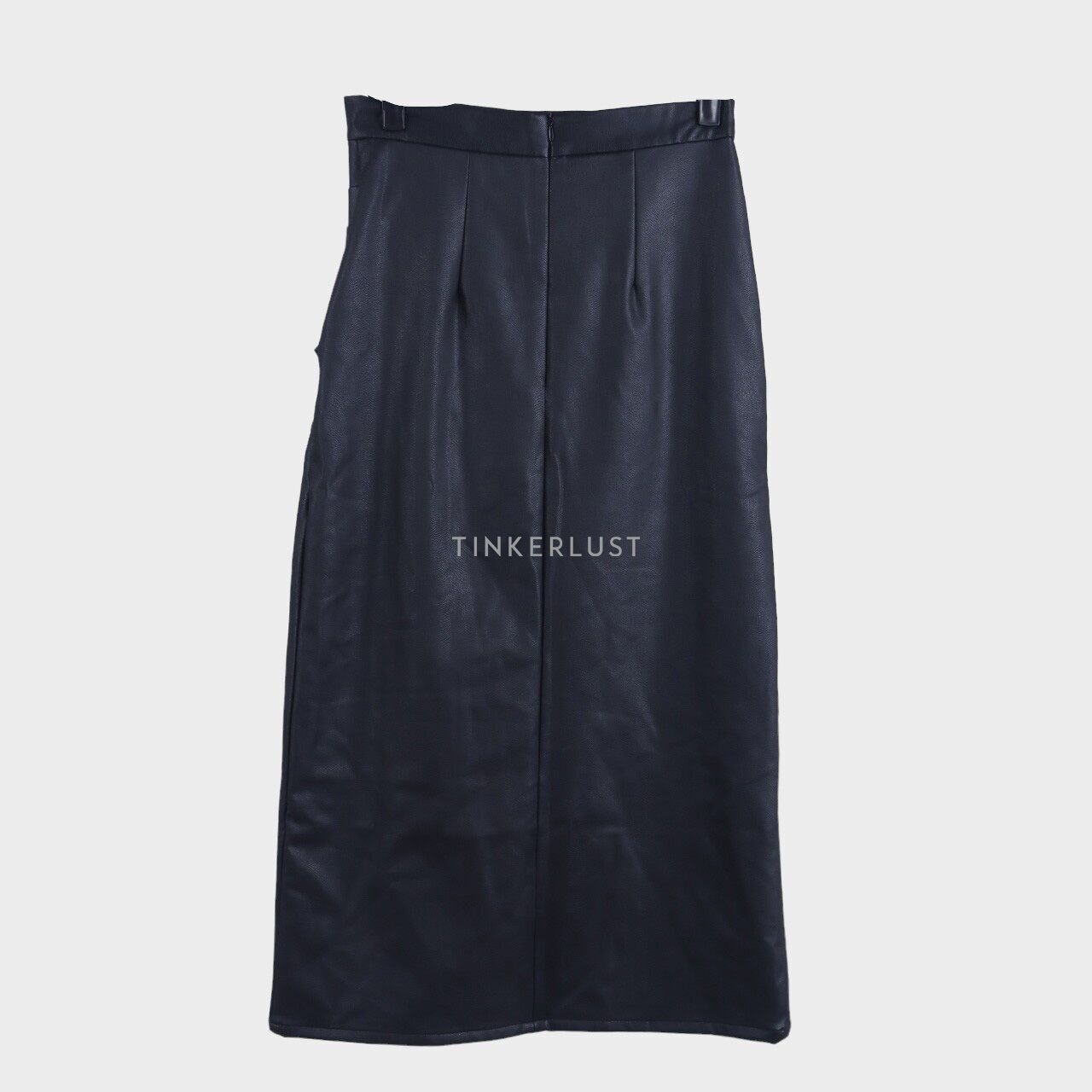 Love + Flair Black Leather Slit Maxi Skirt